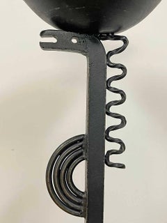 "Sea Dragon Candle Stand", Large Art Deco Masterpiece, Wrought Iron, Sweden