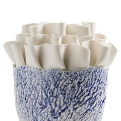 Hohe Vase „Sea Flower Blue“