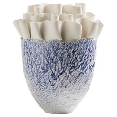 Hohe Vase „Sea Flower Blue“