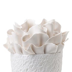Grand vase blanc « Sea Flower » Whiting