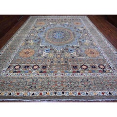 Sea Gray Fine Aryana Mamluk Hand Knotted Wool Oversized Oriental Rug 12' x 15'9"