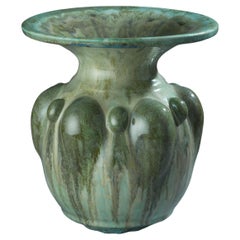 Sea Green Ceramic Vase Contemporary 21st Century Italian Unique Piece