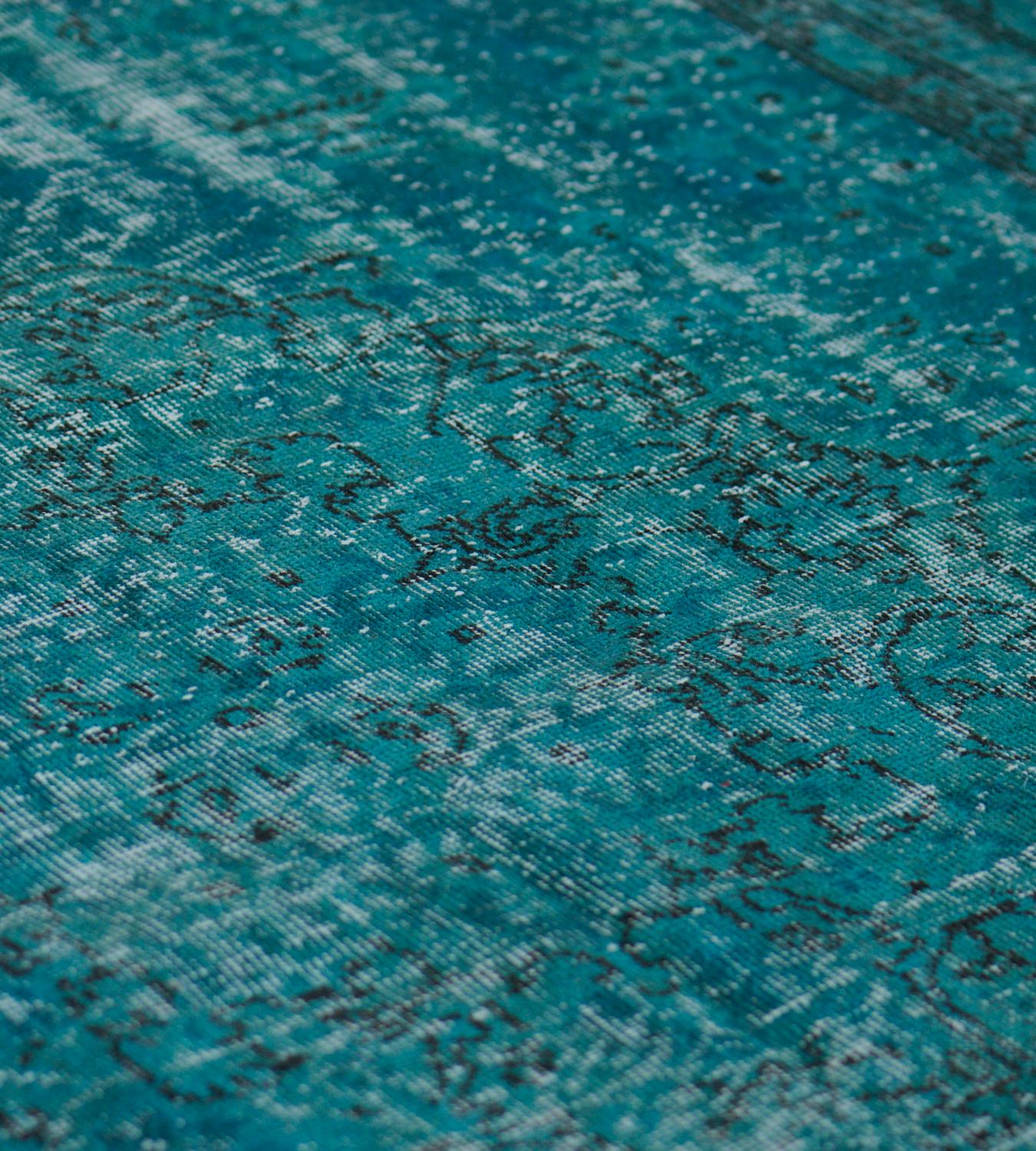Sea-Green Contemporary Wool Handwoven Rug In New Condition For Sale In West Hollywood, CA