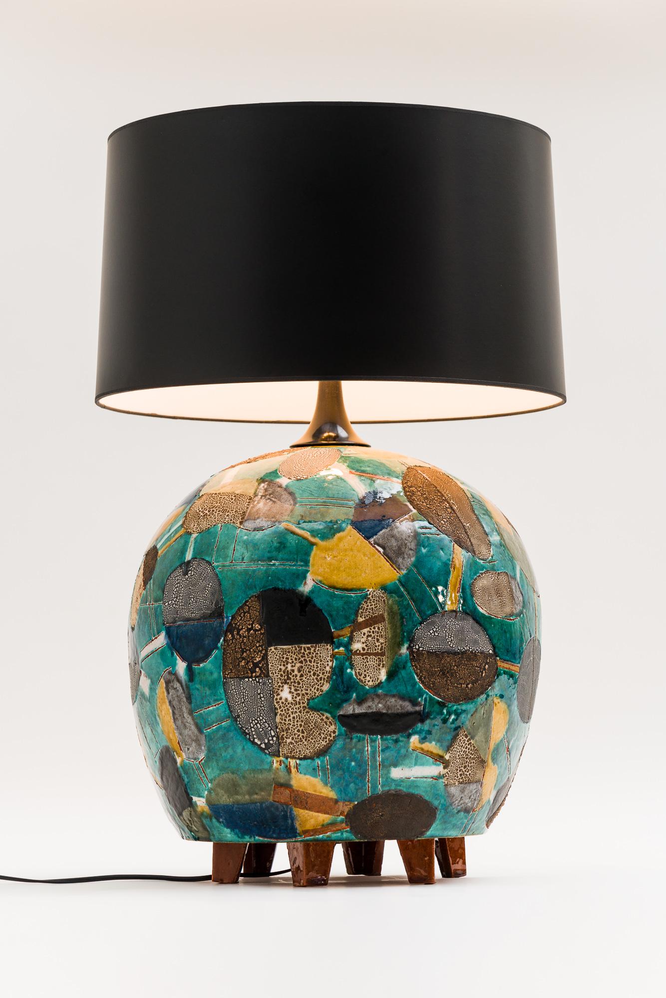 Modern Christopher Russell, Sea Green Lamp, USA For Sale