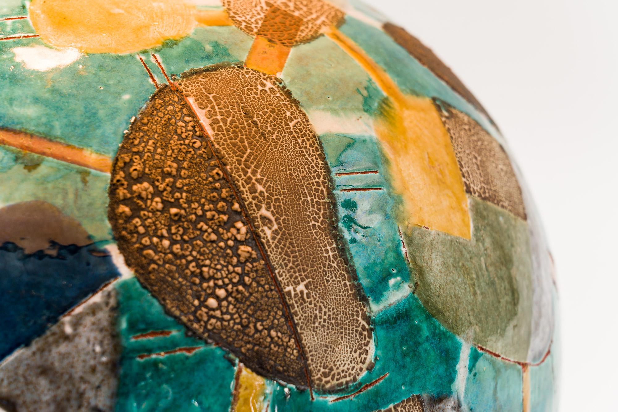 Vernissé Christopher Russell, lampe vert de mer, États-Unis en vente