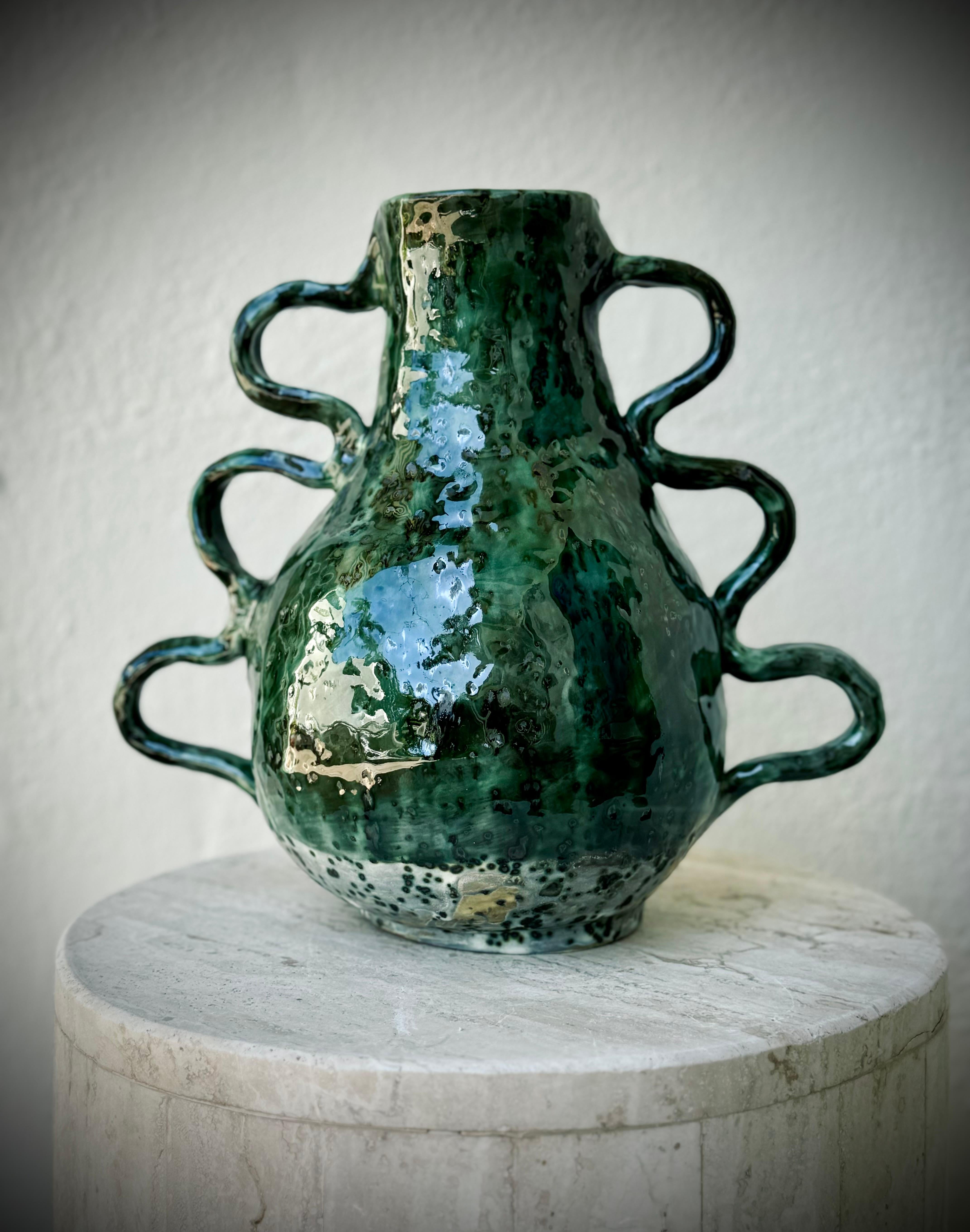 Americano Vaso Greene & Greene Lunar Wave in vendita