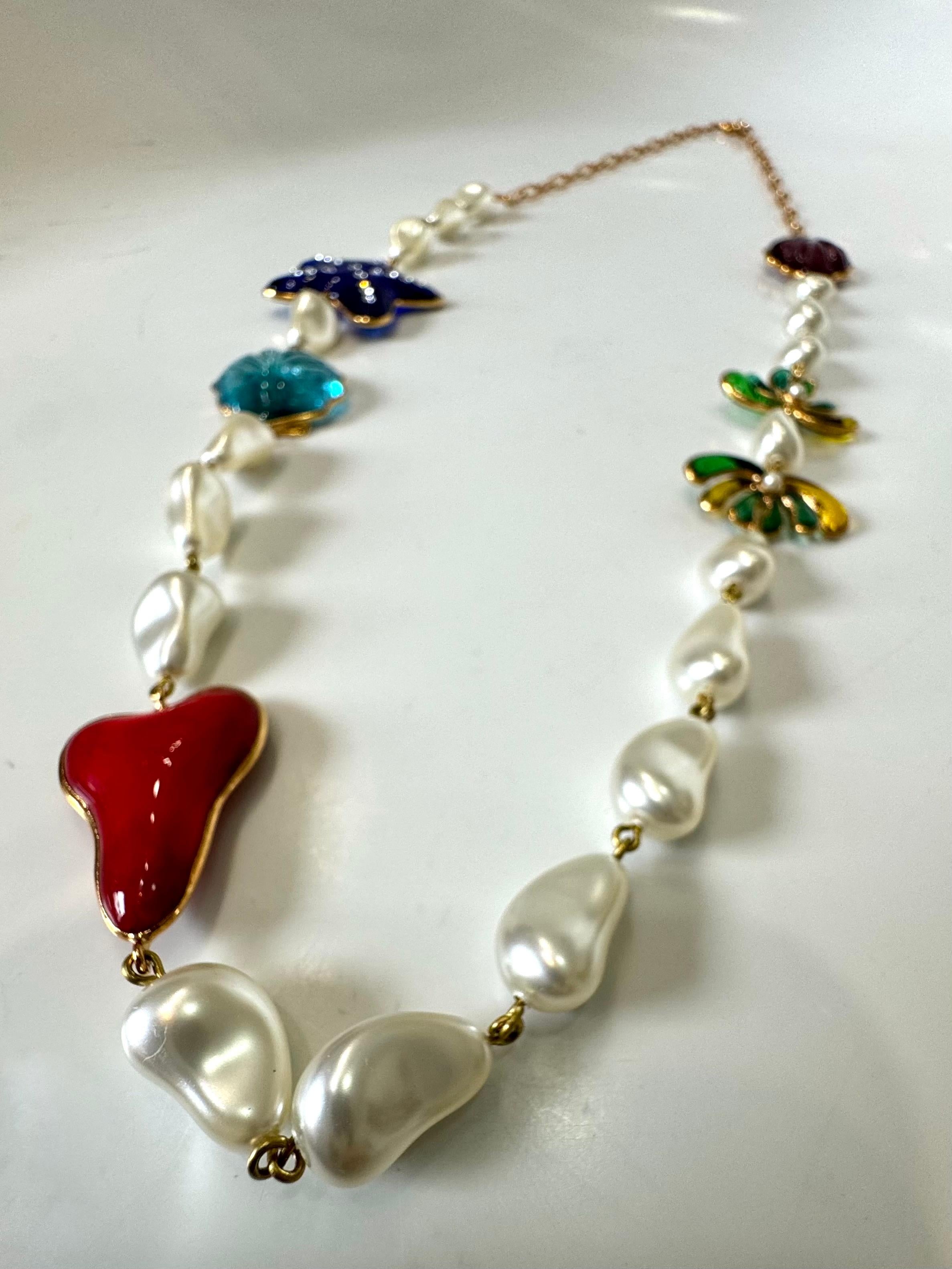 Sea Life Long Necklace by GRIPOIX Paris For Sale 2