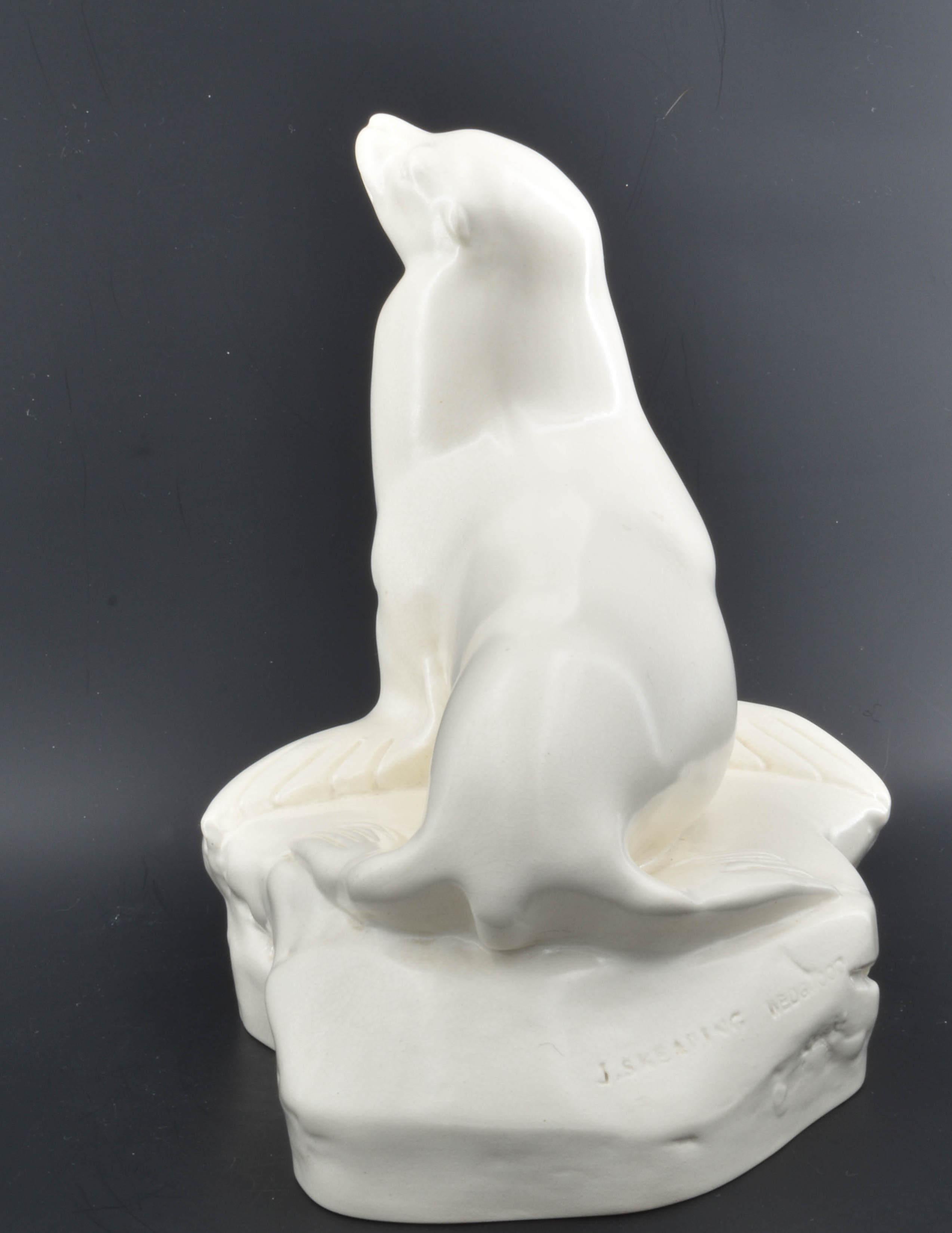 Molded Sea Lion, by John Skeaping. Wedgwood C1925. For Sale