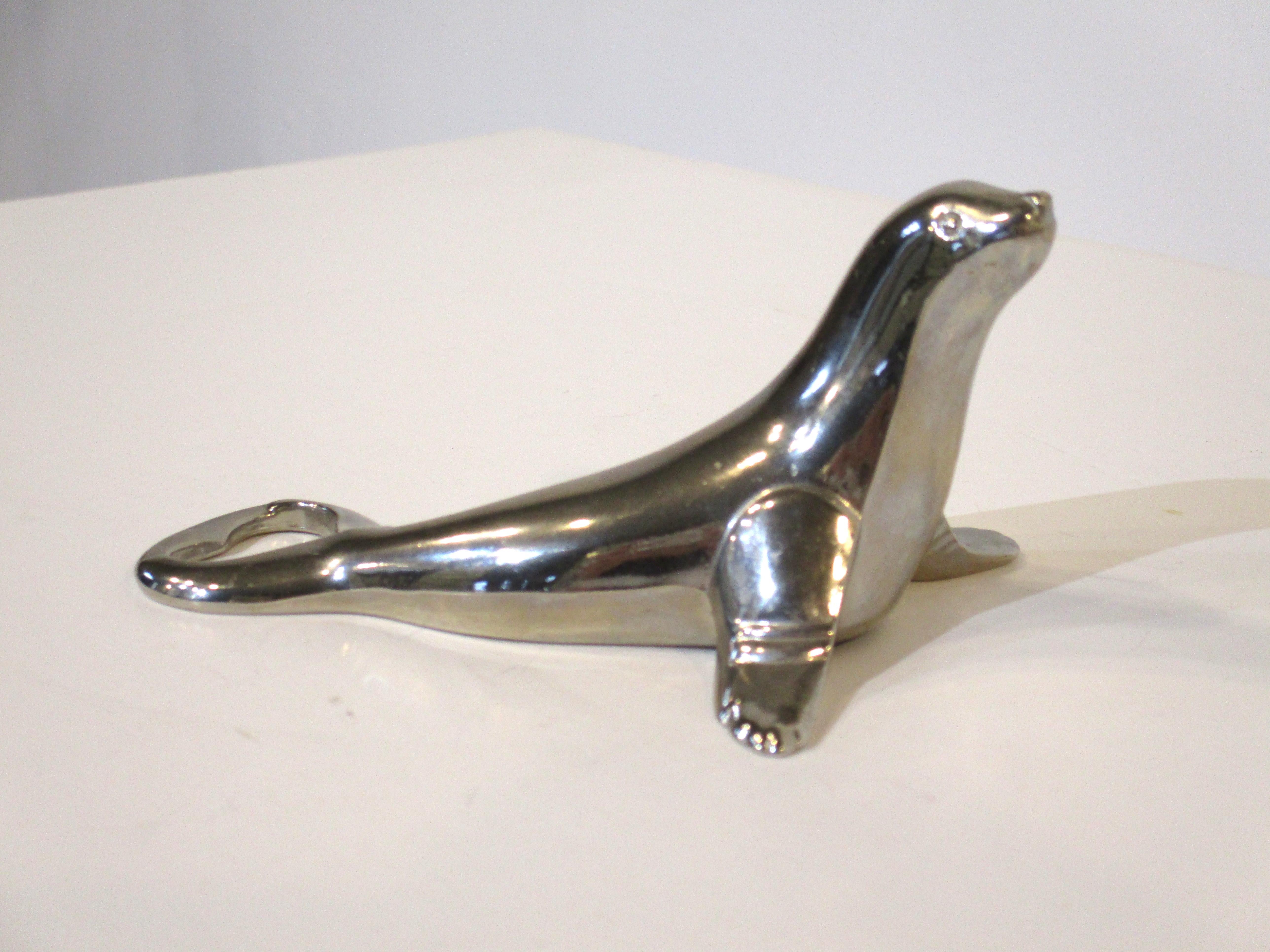 20th Century Sea Lion Chrome Bottle Opener by BMF West Germany