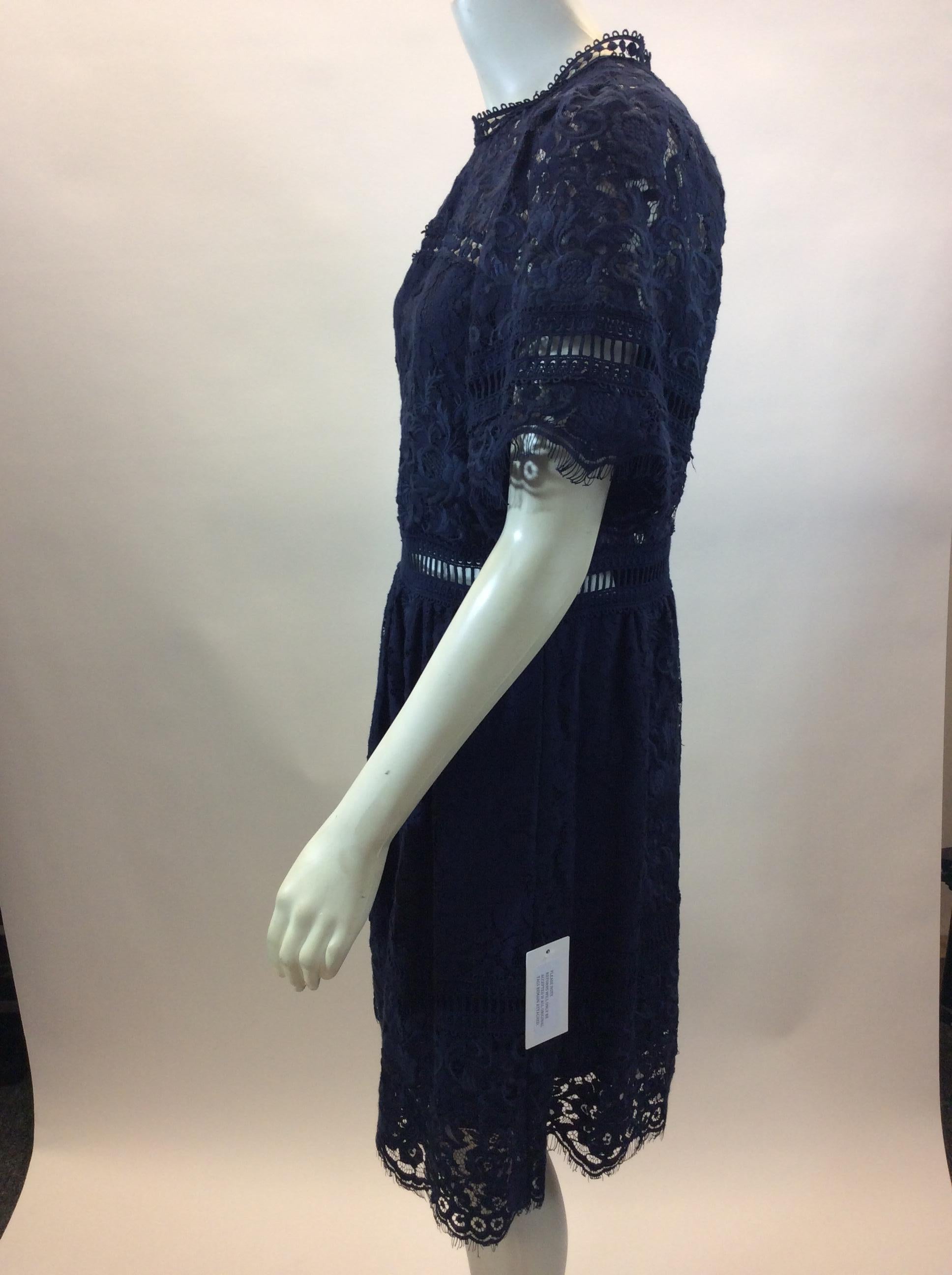 Sea Navy Blue Lace Cut Out Dress NWT
$178
Made in China
55% Cotton, 45% Nylon
Size 6
Length 37