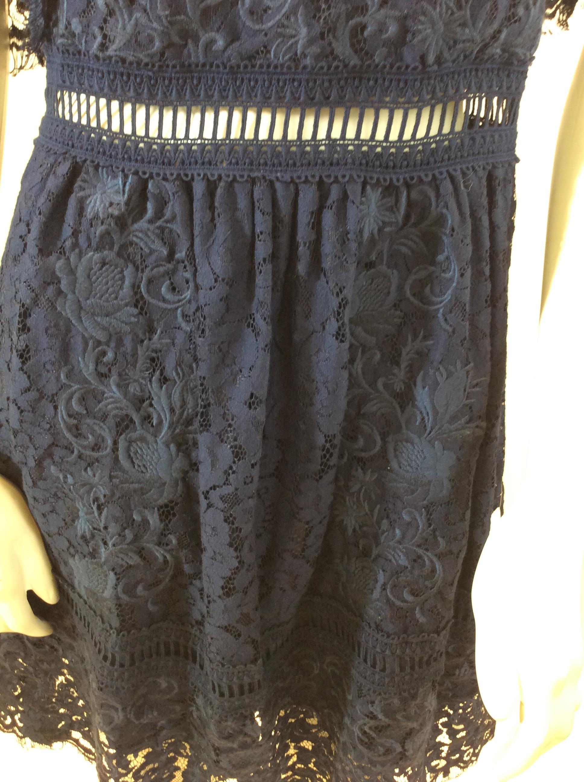 Sea Navy Blue Lace Cut Out Dress NWT For Sale 2