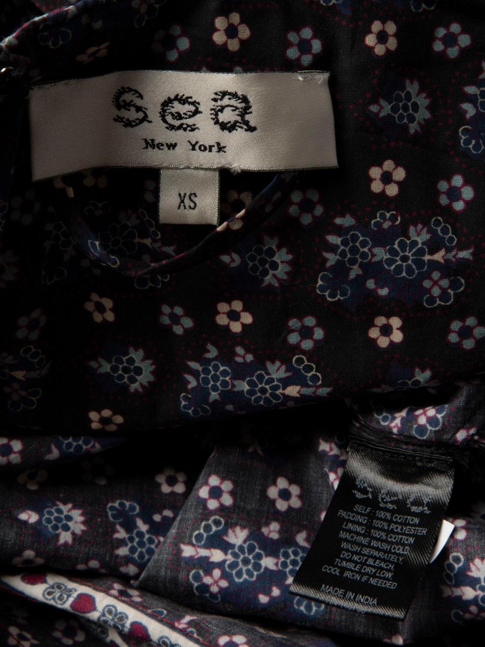 Donna Sea New York - Vestito con cintura e stampa floreale Taglia XS in vendita