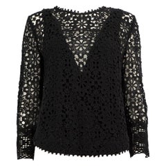 Sea New York Black Cut-Out Lace Top Size S