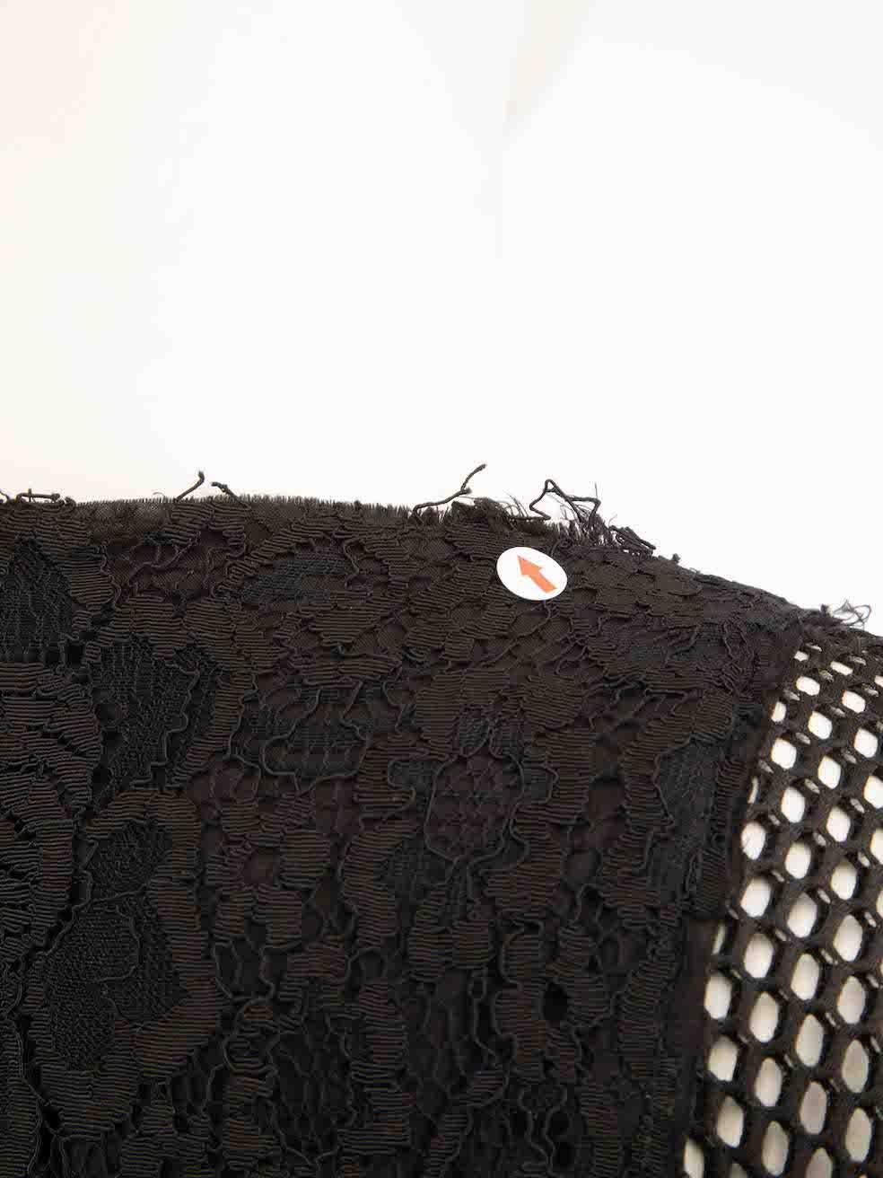 Sea New York Black Lace Panel Mesh Mini Dress Size XXS For Sale 1