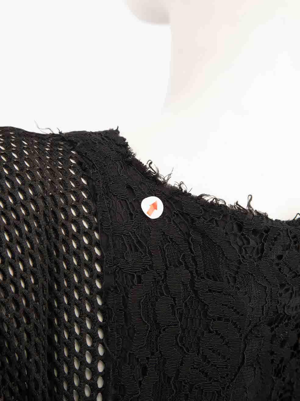 Sea New York Black Lace Panel Mesh Mini Dress Size XXS For Sale 2