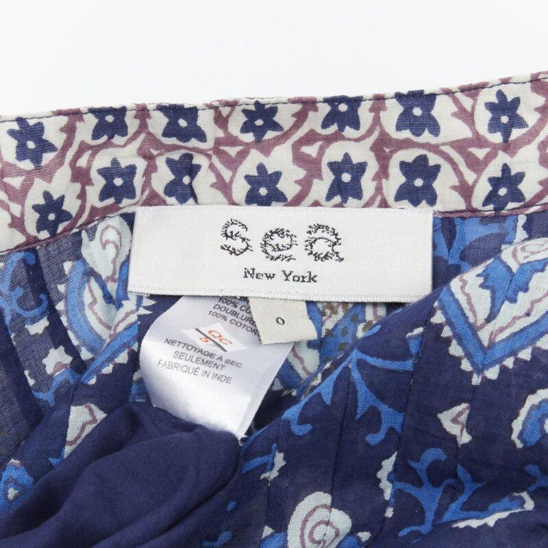 SEA NEW YORK bleu, imprimé floral, grenouillère à manches longues, combinaison de jeu US0 XS en vente 4