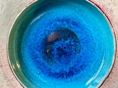 Plat en céramique Sea of Glaze de Nils A. Kähler, 1970