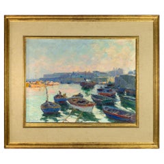 Vintage Sea Painting By Jaime Murteira, 20th Century