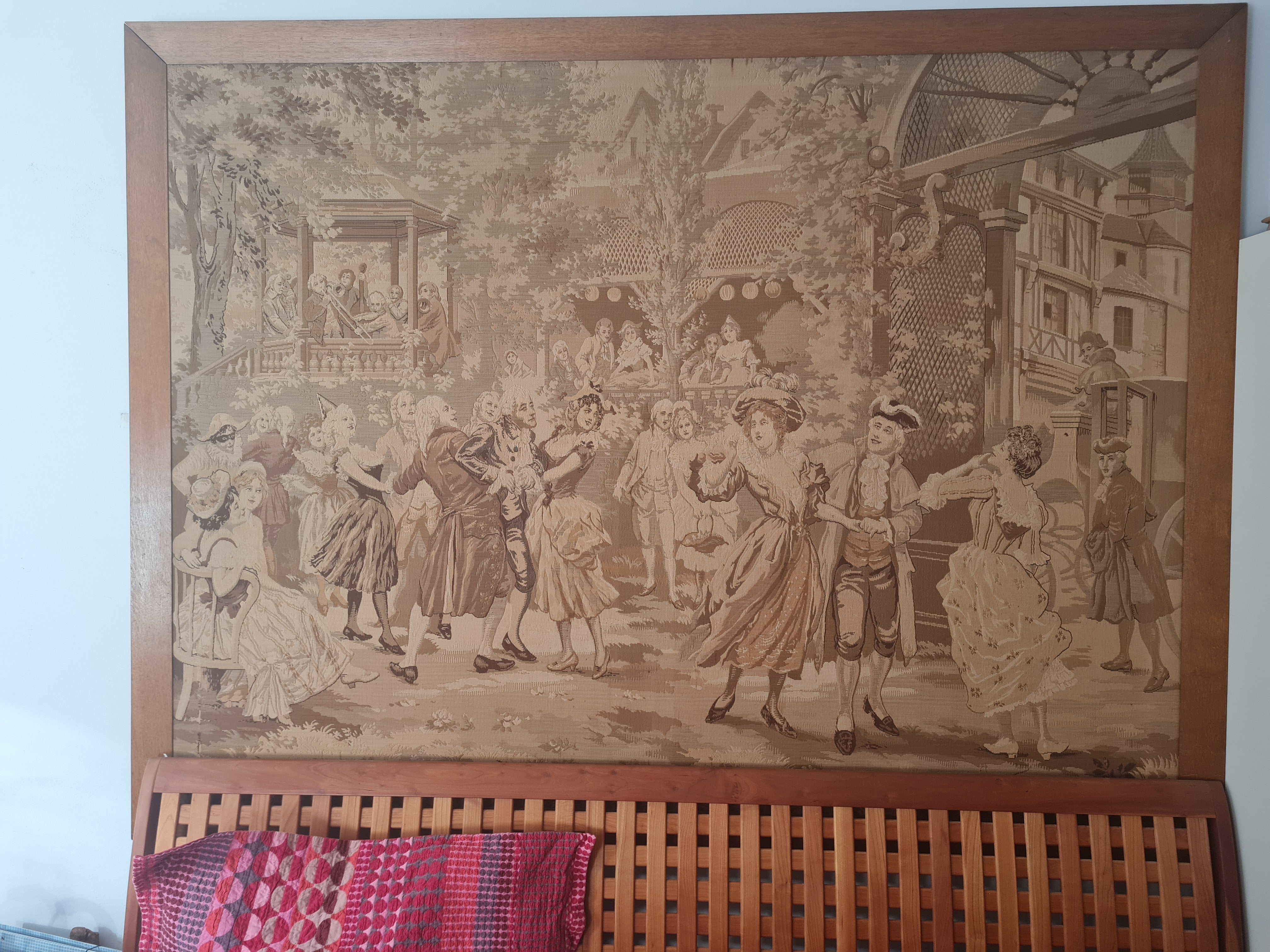 Tapisserie Gobelin dans Rahmen aus Buchenholz 1905 en vente