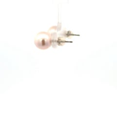 Sea Pearls Stud Earings 18K White Gold for Her