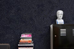 Sea Ray Designer Wallpaper in Ultramarine 'Denim and Navy Blue'