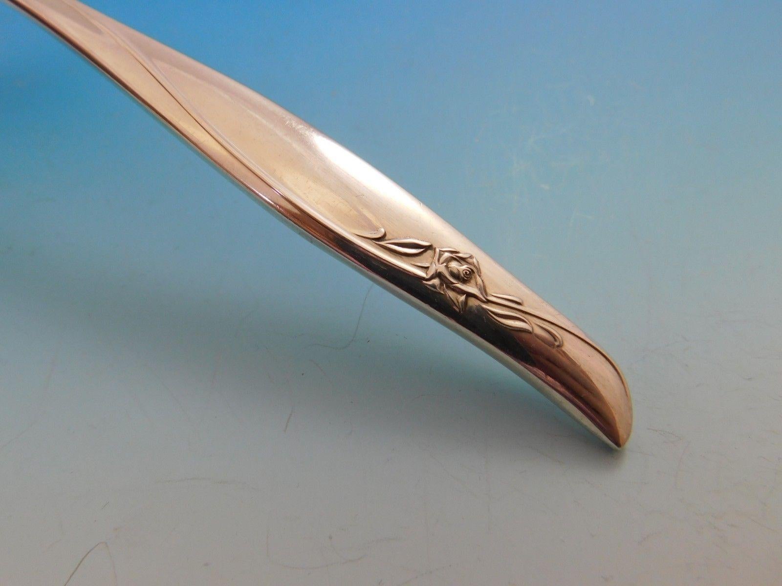 20ième siècle Ensemble de couverts moderne en argent sterling Sea Rose by Gorham, 12 services, 79 pièces en vente