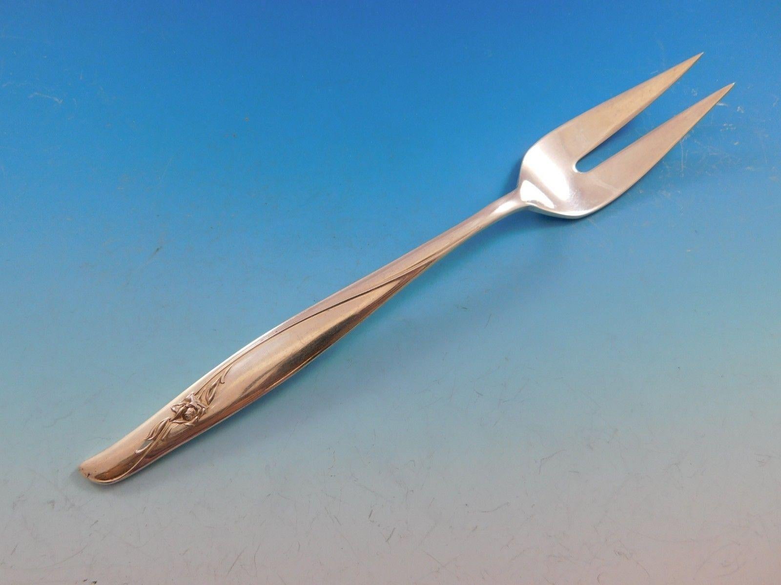 Ensemble de couverts moderne en argent sterling Sea Rose by Gorham, 12 services, 79 pièces en vente 2