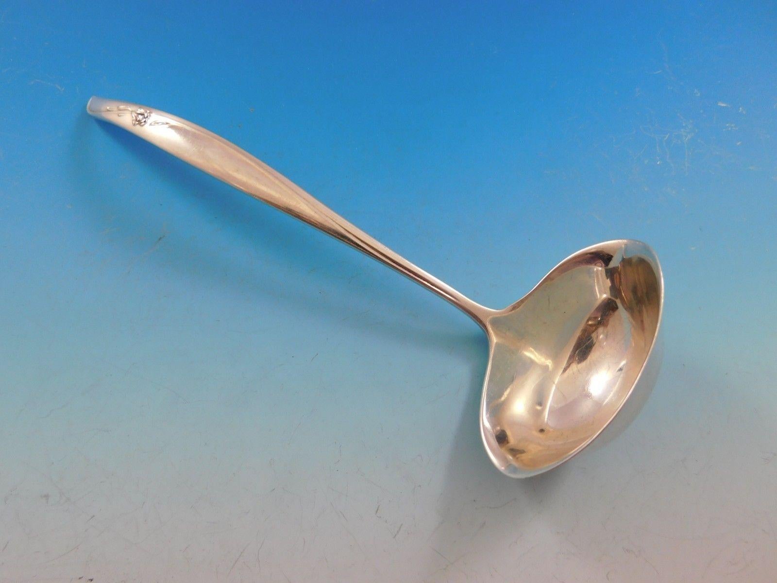 Ensemble de couverts moderne en argent sterling Sea Rose by Gorham, 12 services, 79 pièces en vente 3