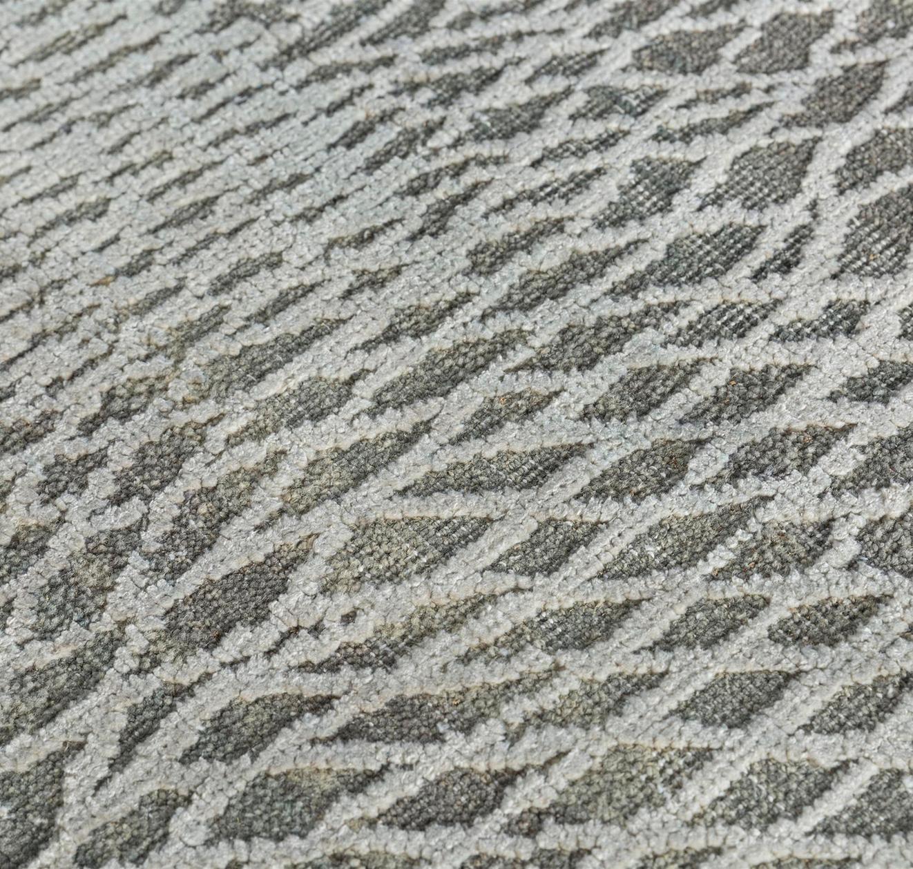 Minimalist  Sea Rug by Rural Weavers, Knotted, Wool, 270x360cm For Sale