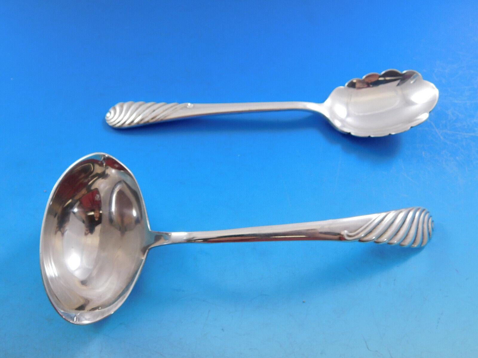 Juego de Cubiertos de Plata de Ley Escultura Marina de Gorham para 12 Servicio 66 piezas en venta 1