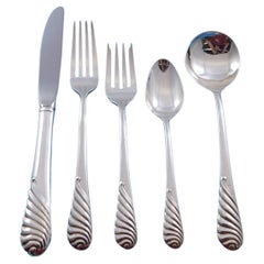 Sea Sculpture by Gorham Sterling Silver Flatware Set for 12 Service 66 pieces