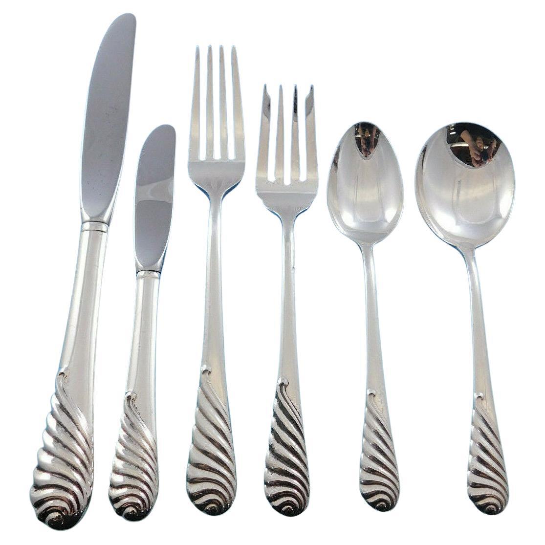 Sea Sculpture by Gorham Sterling Silver Flatware Set for 12 Service 78 Pieces