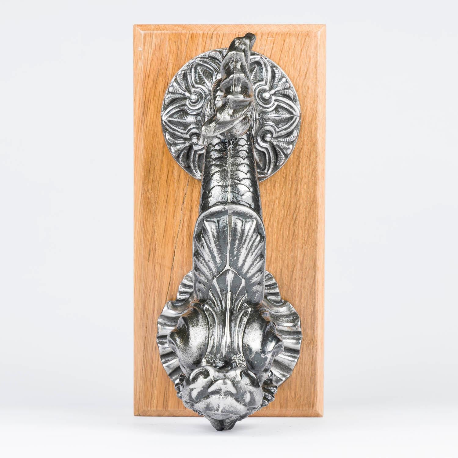 English Sea serpent door knocker by Archibald Kenrick & Sons For Sale