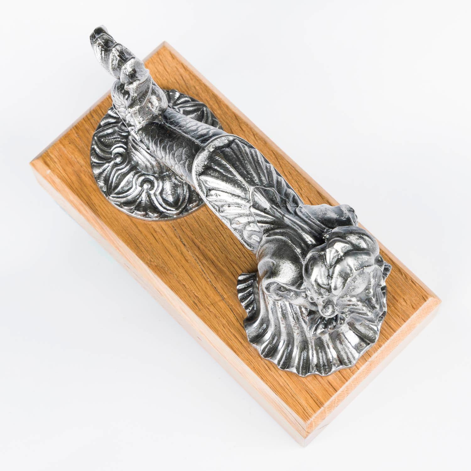 Iron Sea serpent door knocker by Archibald Kenrick & Sons For Sale
