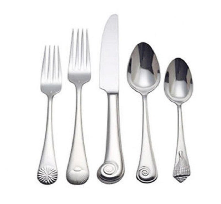 Sea Shell by Reed and Barton Stainless Steel Flatware Set Service for Heavy Gauge 18 10 Stainless Steel Flatware