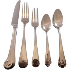 Sea Shell by Reed & Barton Stainless Steel Flatware Set Service for 12 New 60 Pc