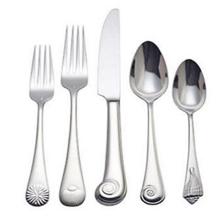 Sea Shell by Reed and Barton Stainless Steel Flatware Set Service for 6 New 30 pc at 1stDibs