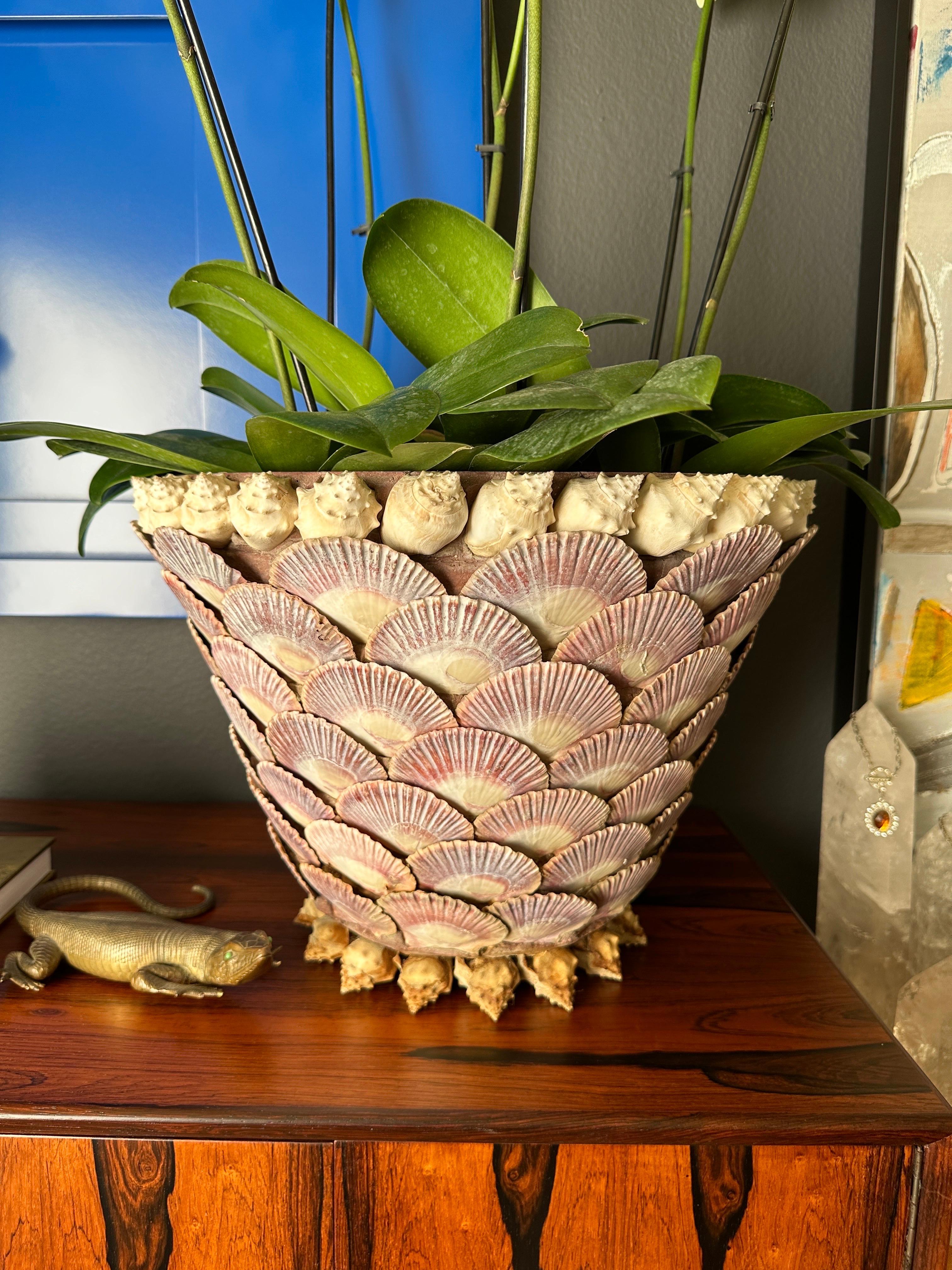 Sea Shell Covered Planter 7