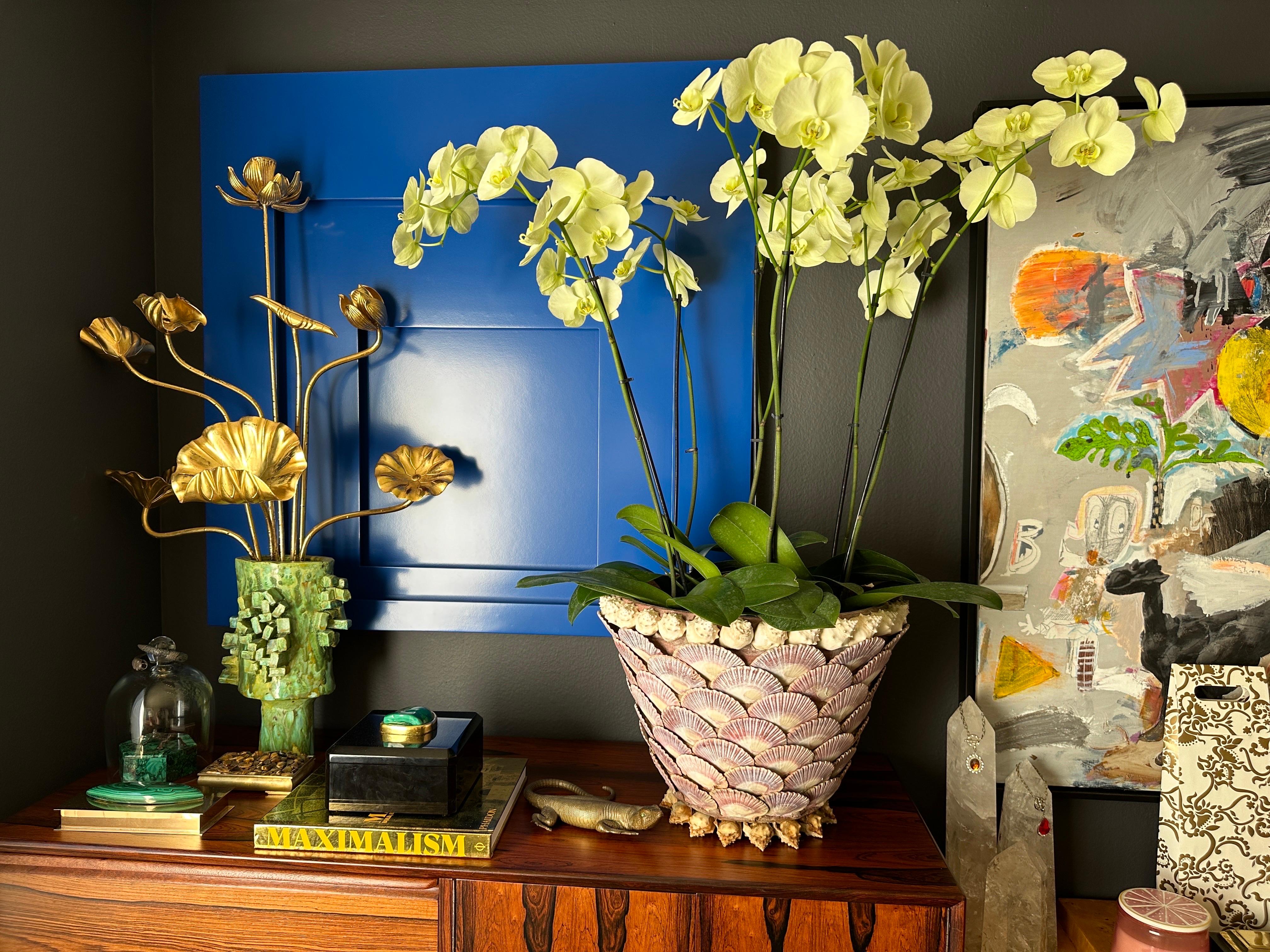 Sea Shell Covered Planter 9
