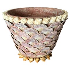 Sea Shell Covered Planter