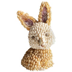 Vintage Sea Shell Encrusted Bunny Rabbit