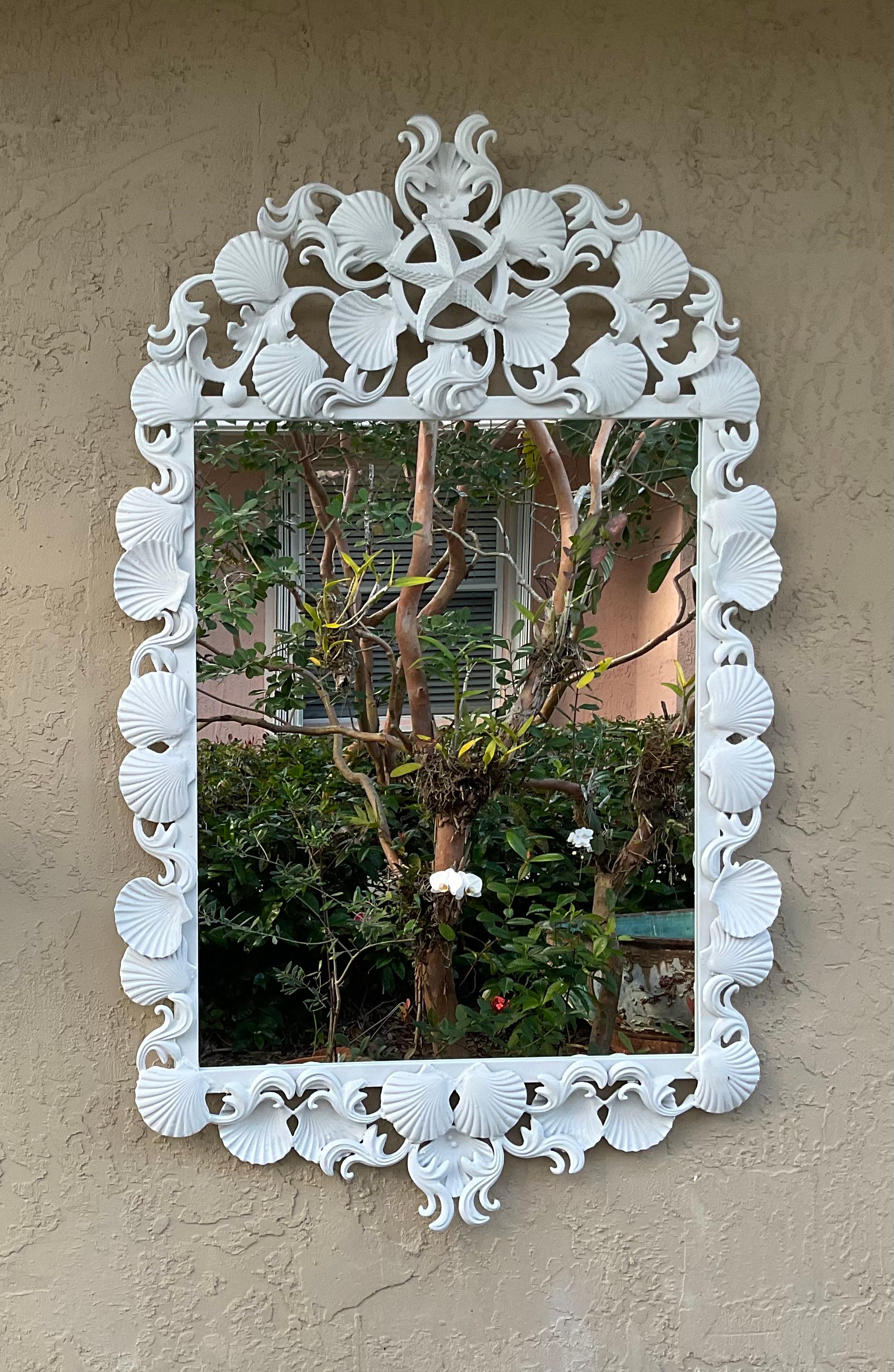 Sea Shell Iron Mirror For Sale 3