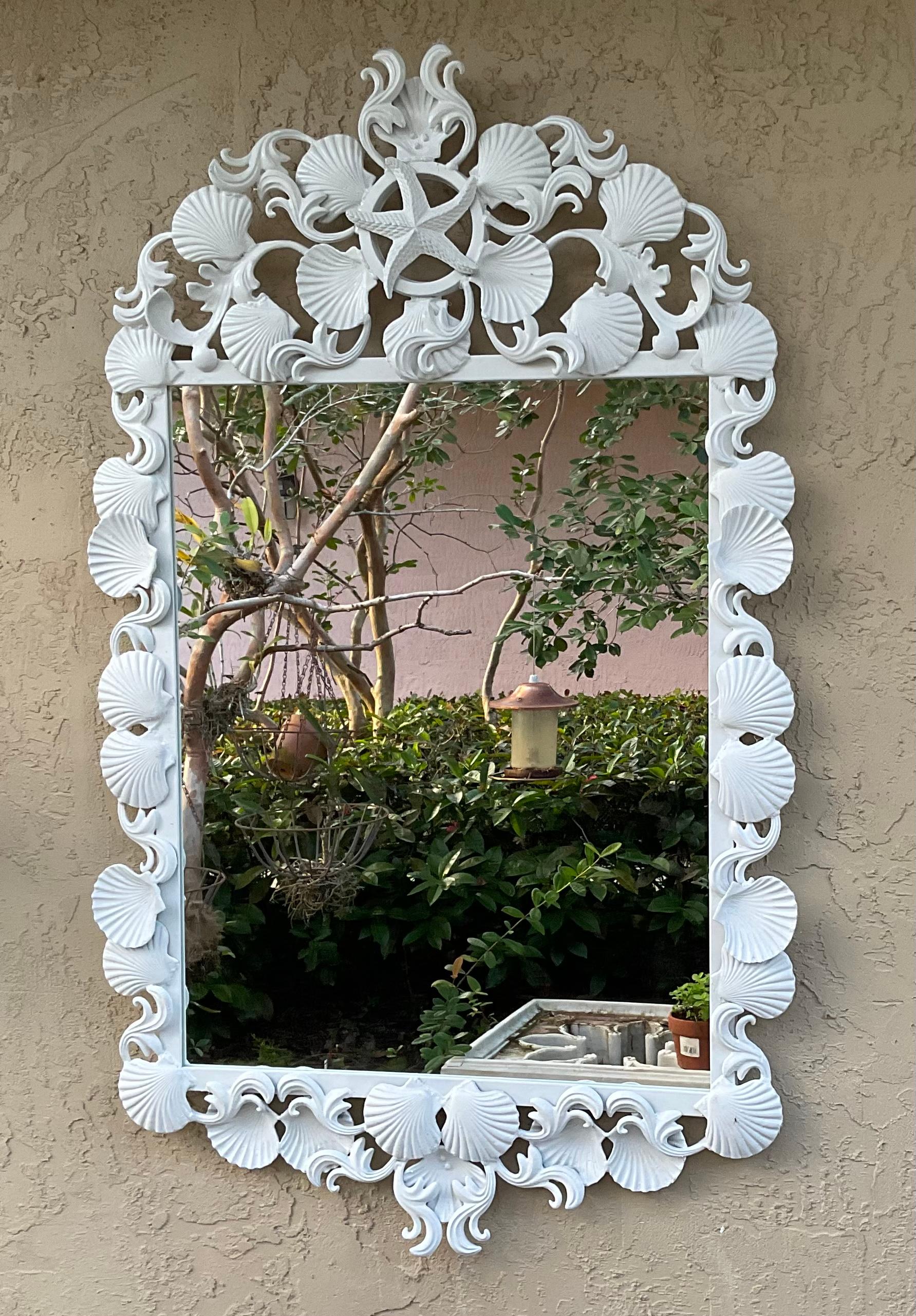Sea Shell Iron Mirror For Sale 5