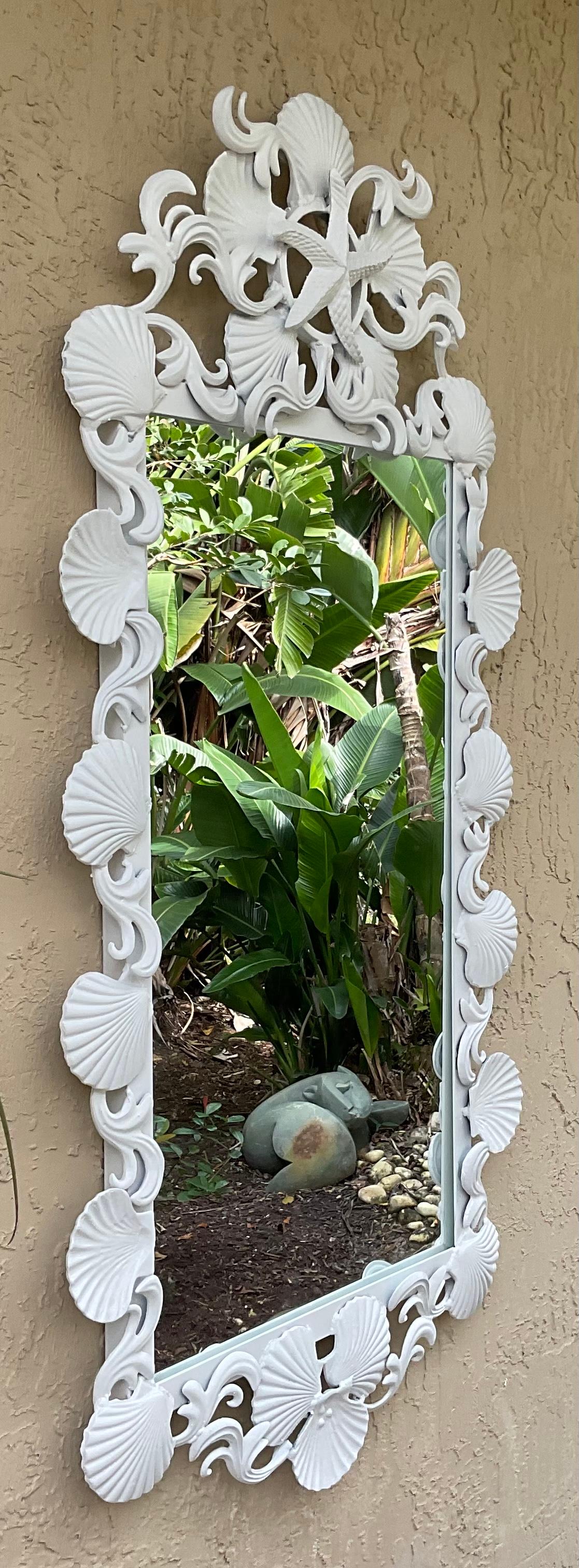 Sea Shell Iron Mirror For Sale 6
