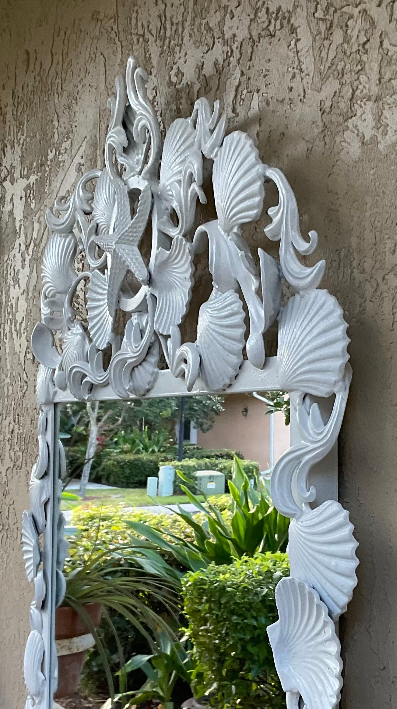Sea Shell Iron Mirror For Sale 1