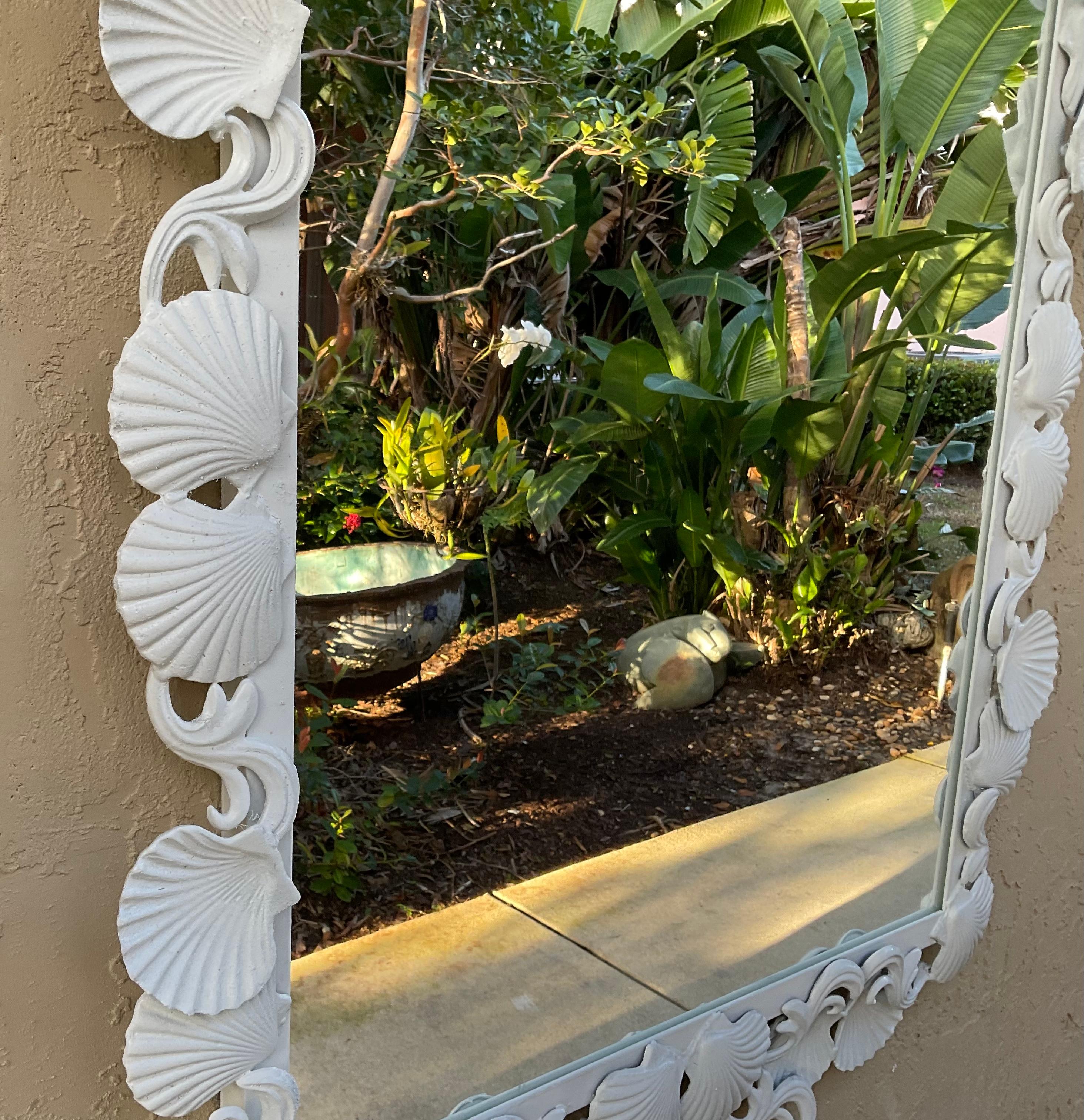 Sea Shell Iron Mirror For Sale 2