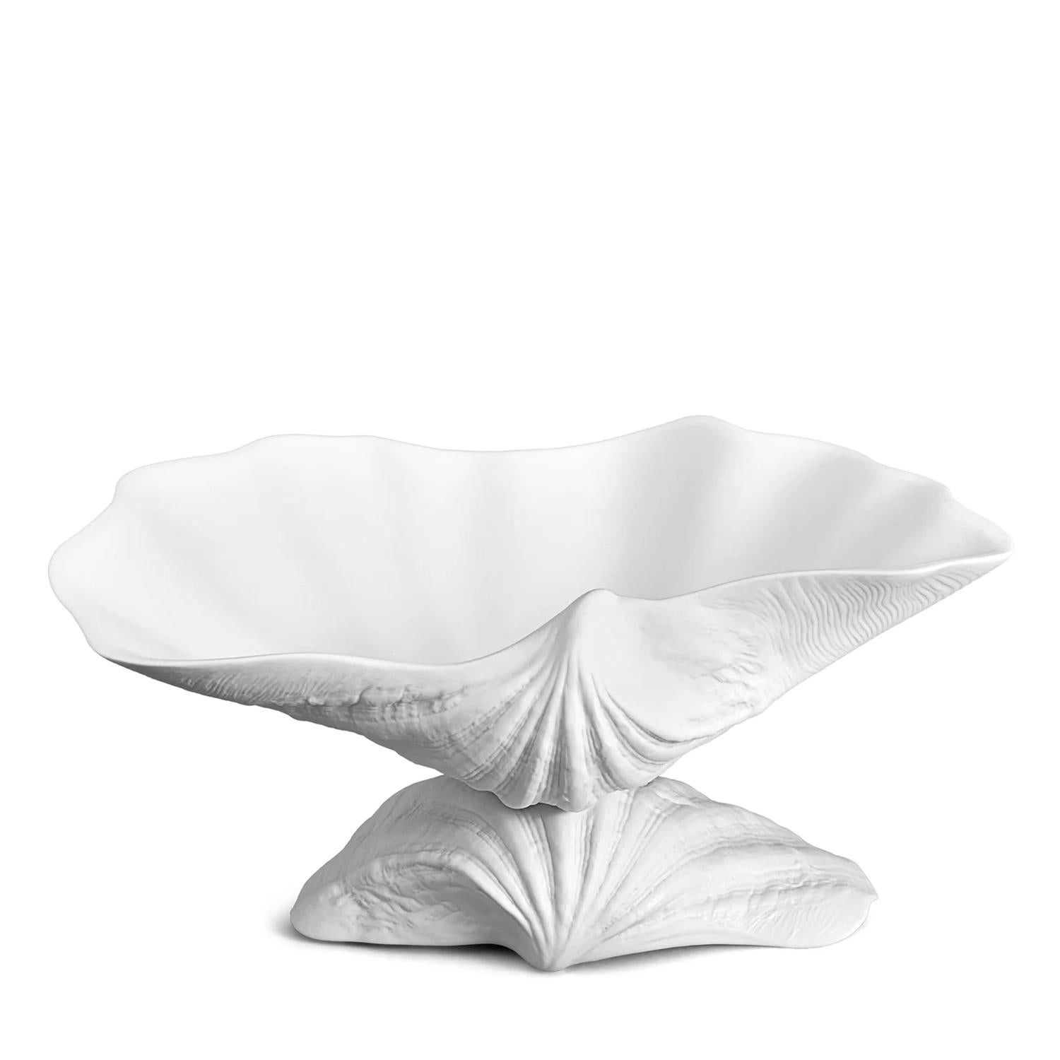 Dish Sea Shell Large with all structure in 
fine hand-crafted porcelain in white finish.
Delivered in luxury gift box.