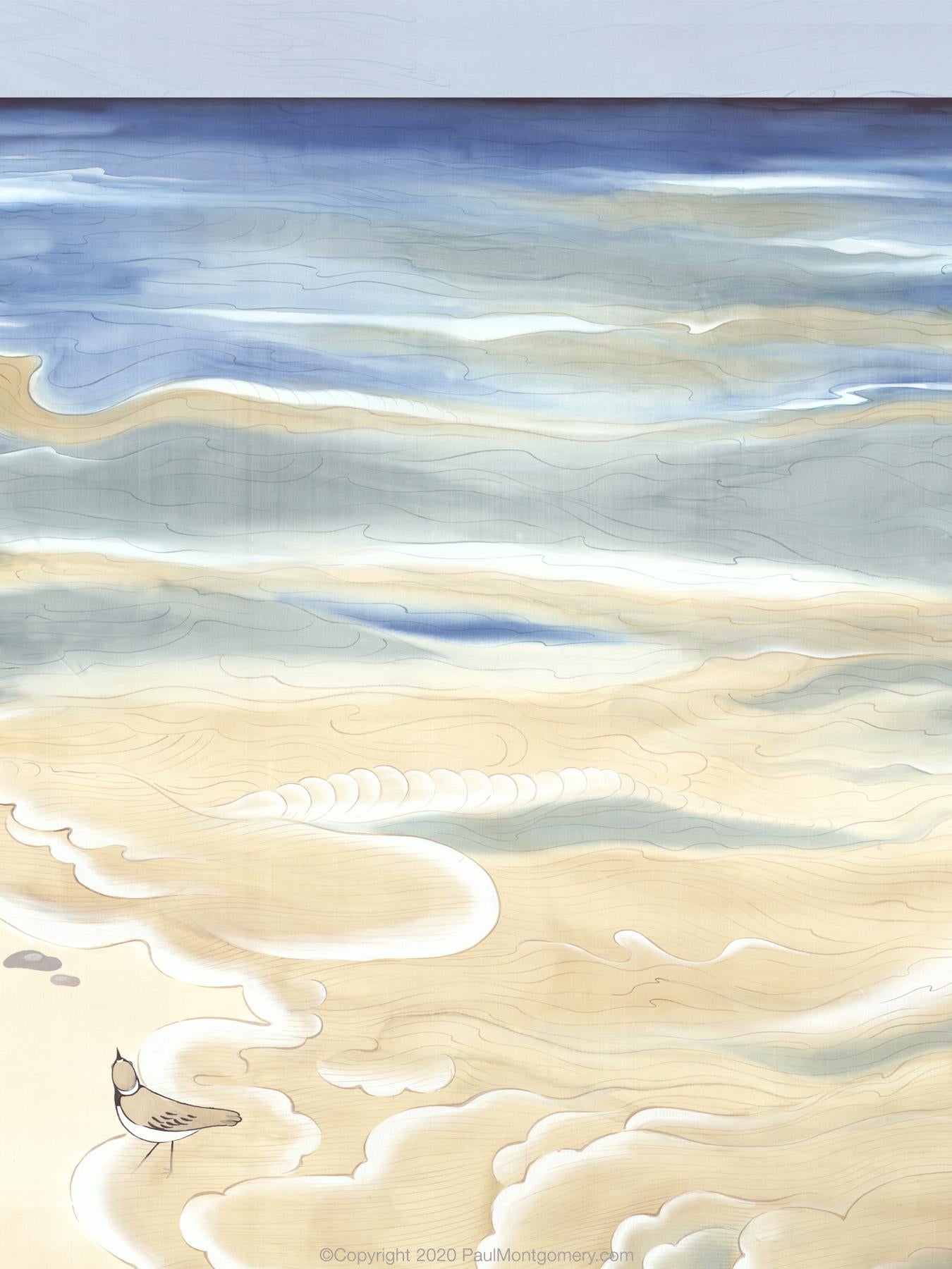 Hand-Painted Sea Shore Wallpaper