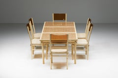 Hugonet Sea Side Dining Set, Mid-Century Modern, Plexiglass & Bamboo