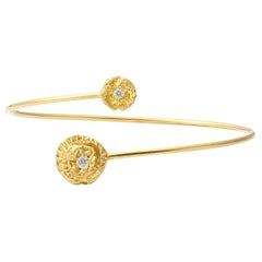 Susan Lister Locke “Sea Star” & “Seaquin” Bangle Bracelet with 0.20ct Diamonds